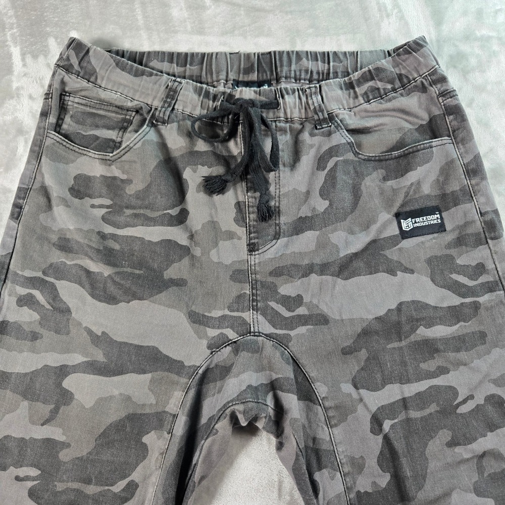 Freedom Industries Men's Camo Military‎ Jogger Pants Urban Streetwear Grunge